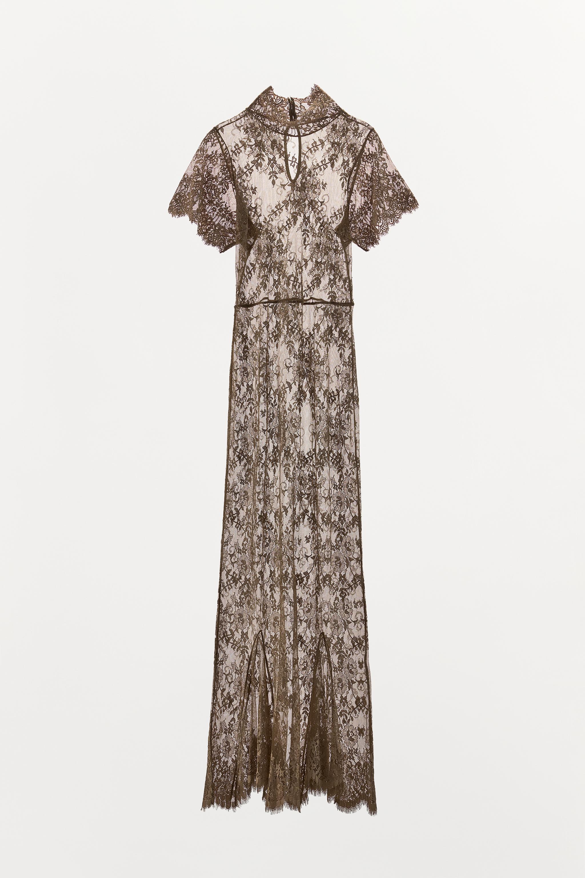 HIGH NECK LACE DRESS